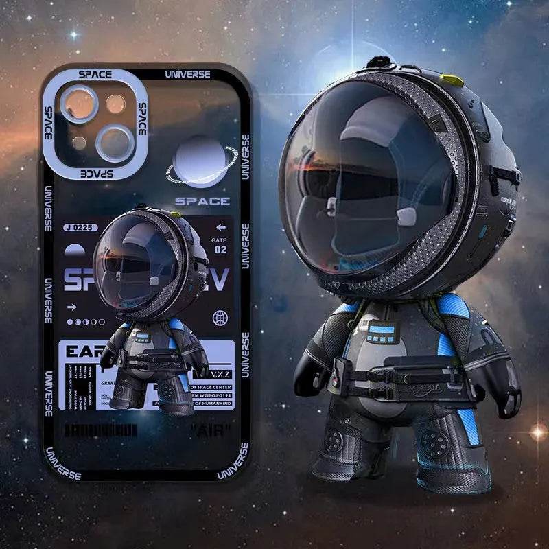 Astronaut IPhone Case For iPhone Transparent Soft Silicone Shockproof Bumper Max XS X XR 7 8 Plus SE 2020 Cute Bumper Back Cover