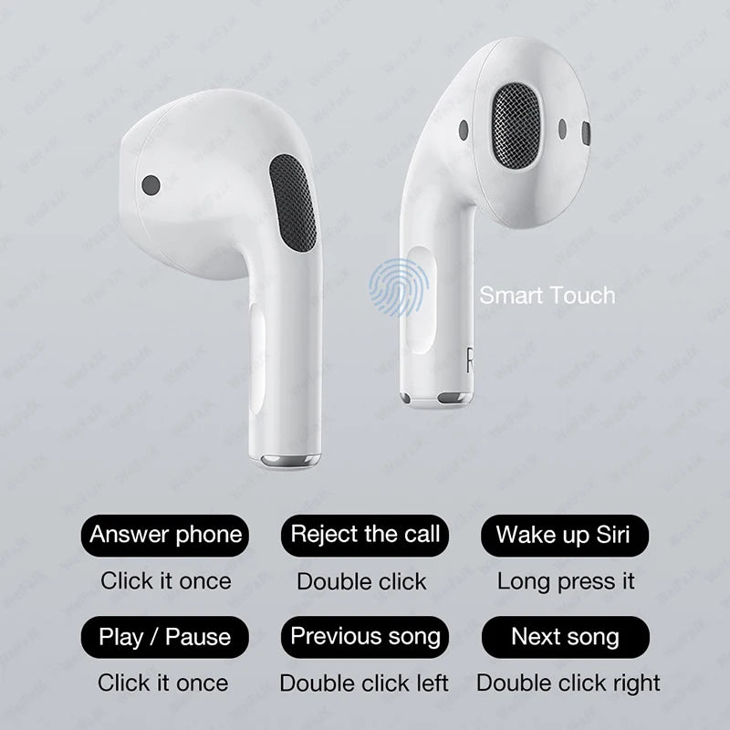 Original Air Pro 6 Pods TWS Max Wireless Bluetooth Earphones With Mic Earbuds Earpod Headset For Lenovo Apple iPhone Headphones
