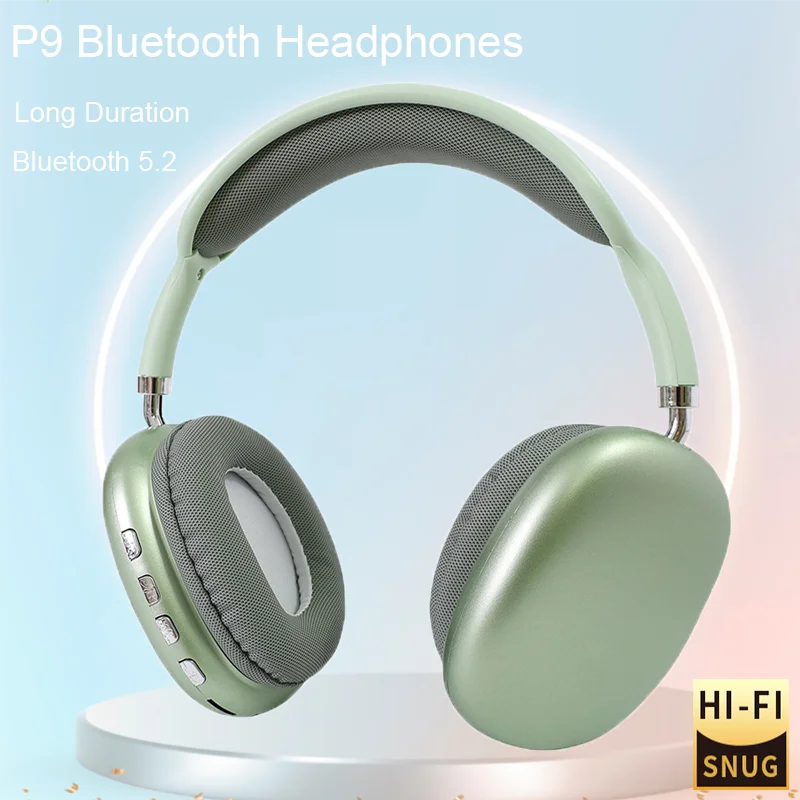P9 Pro Max Bluetooth Headphones Wireless Headsets Over-Ear  Noise Cancelling Earpieces Sports Music Gaming Air Pods Earphones