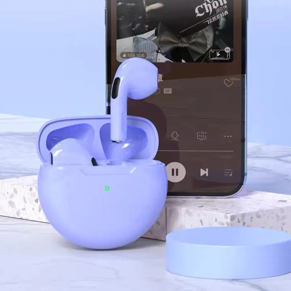 Original Air Pro 6 TWS Wireless Bluetooth Earphones Mini Pods Earbuds Earpod Handfree Headset For Xiaomi Apple iPhone Headphones